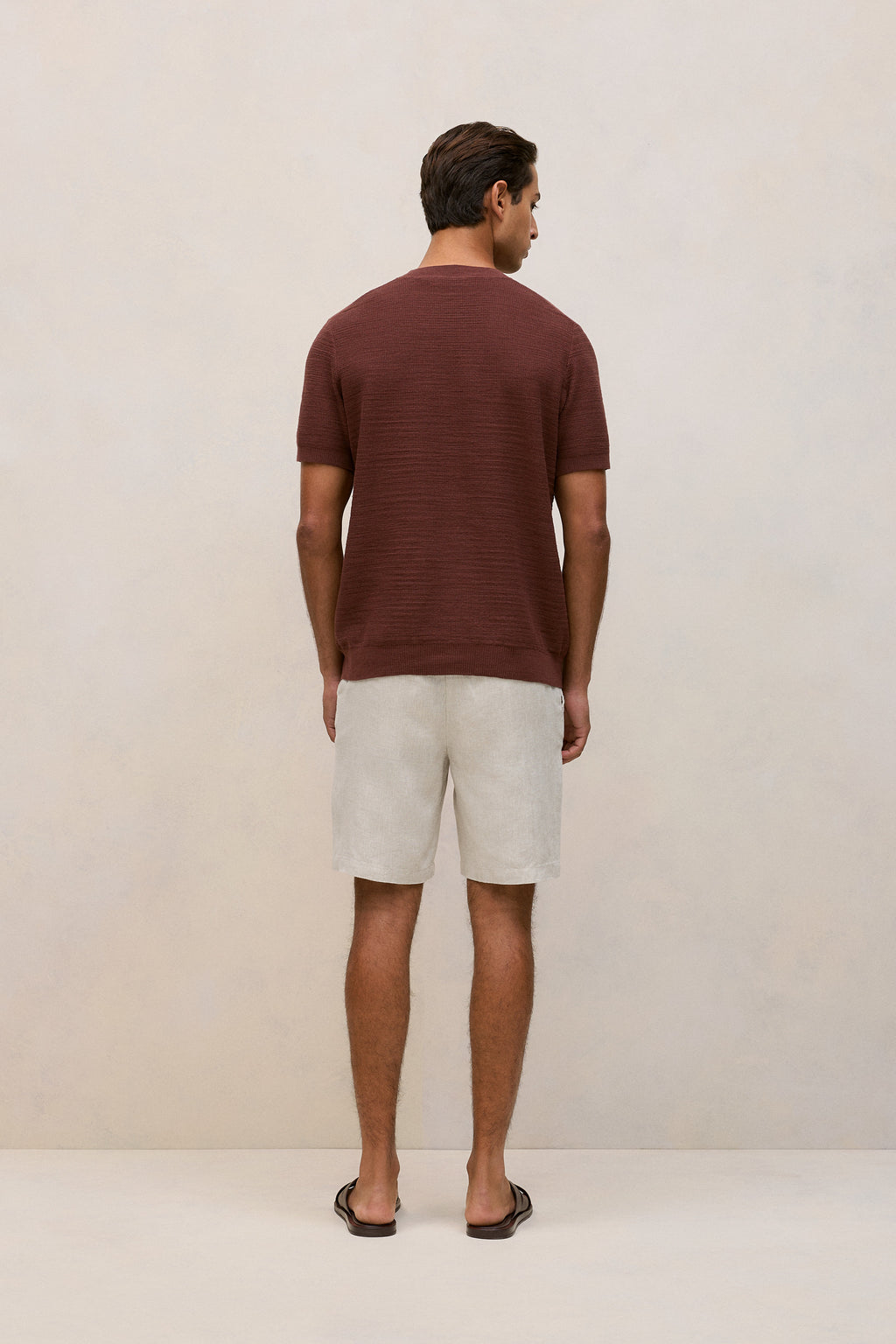 Cotton Linen Racking Stitch T-Shirt
