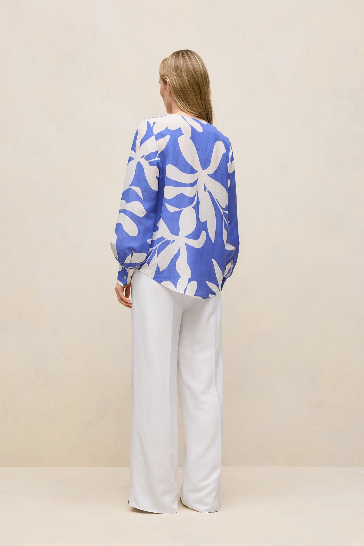 Marea Textured V Neck Blouse
