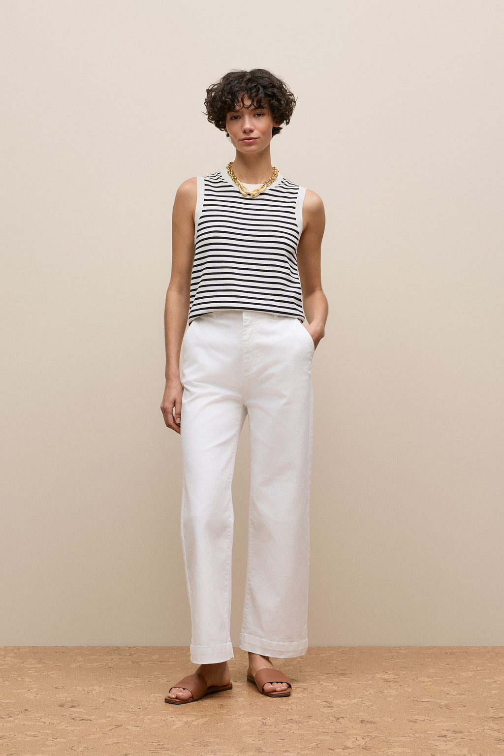 Australian Cotton Blend Denim Tailored Pant