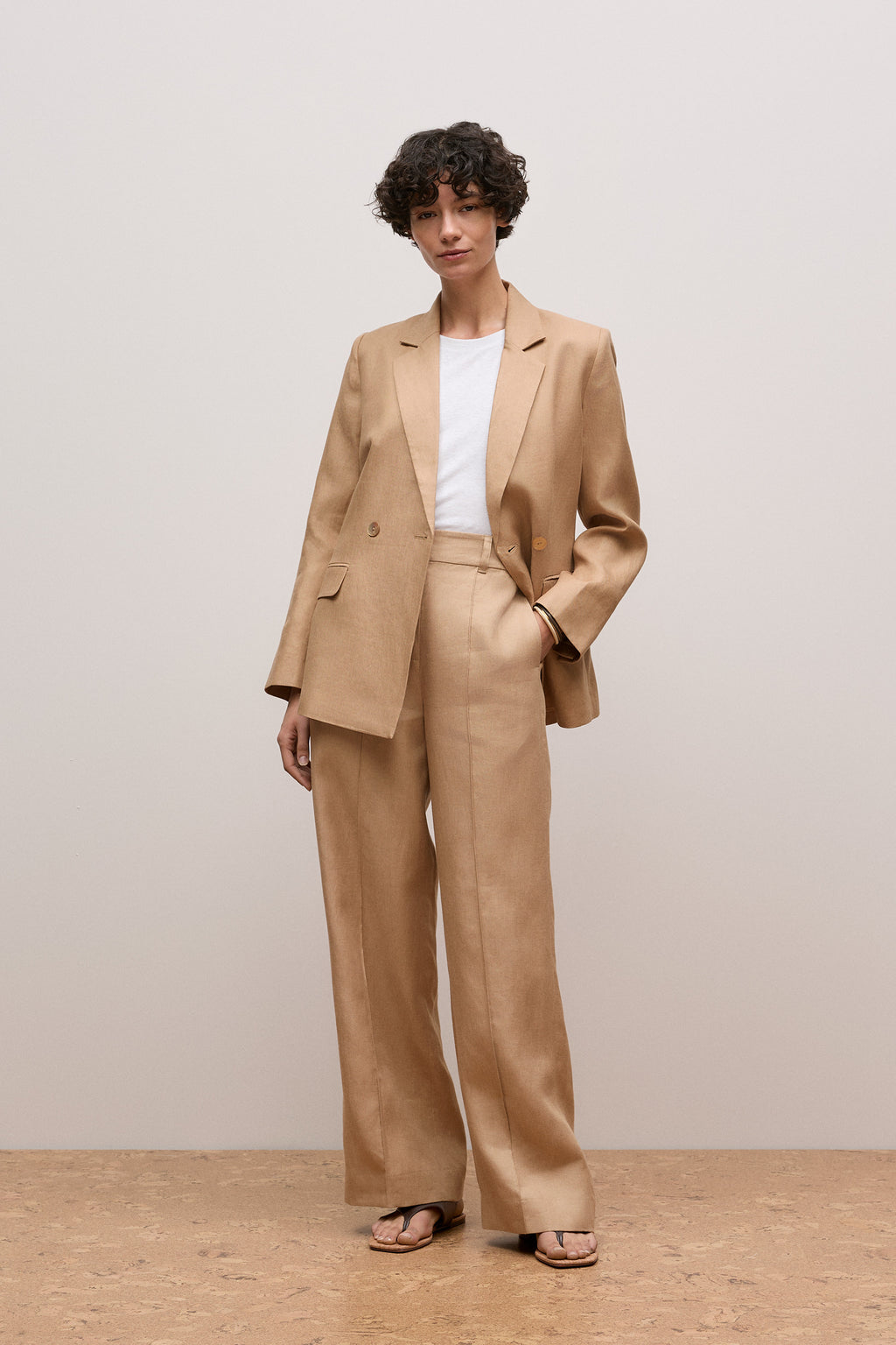 Linen Pintucked Pant