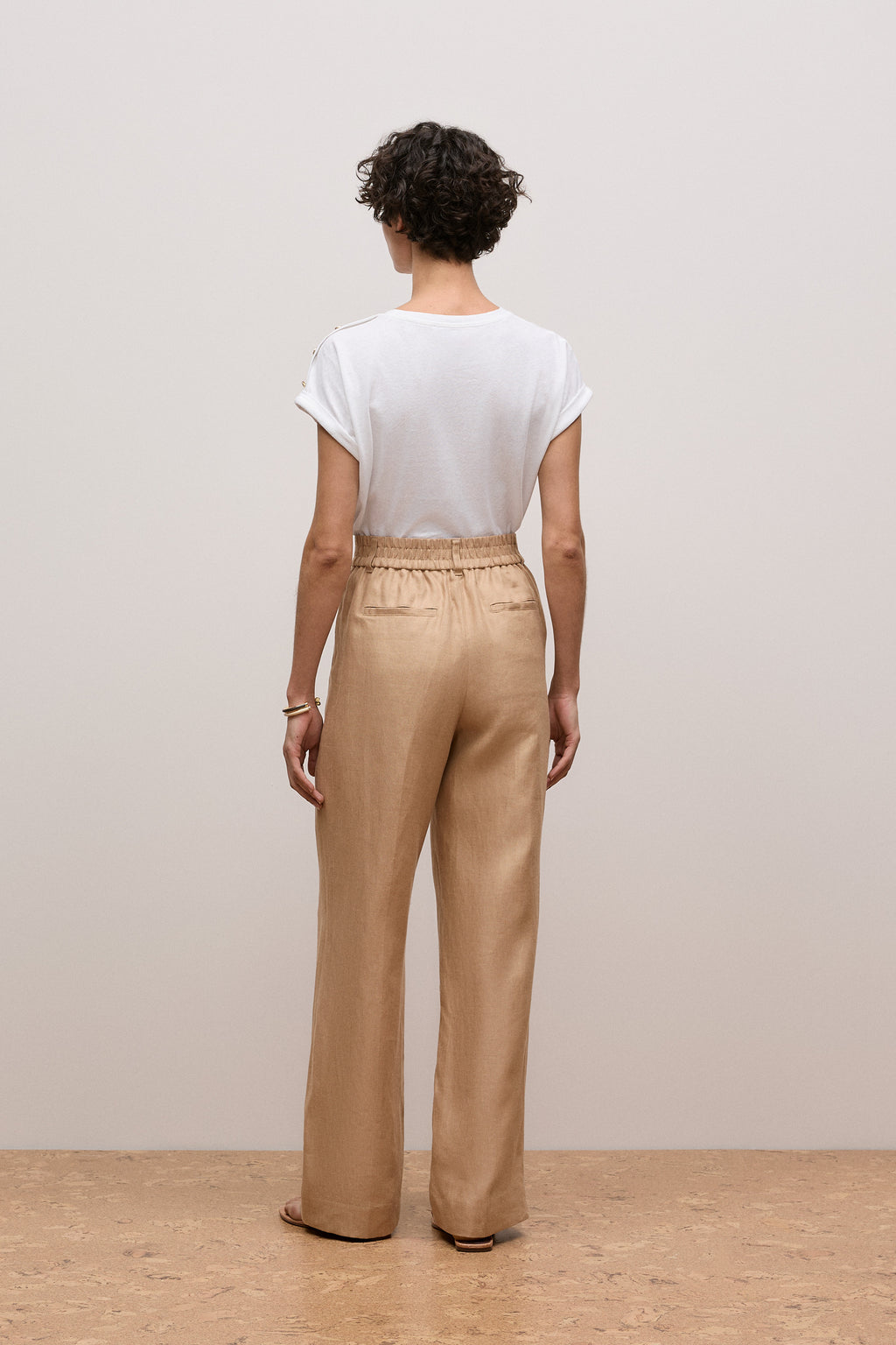 Linen Pintucked Pant