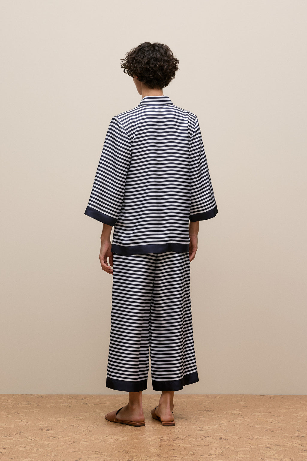 Silk Twill Stripe Shirt