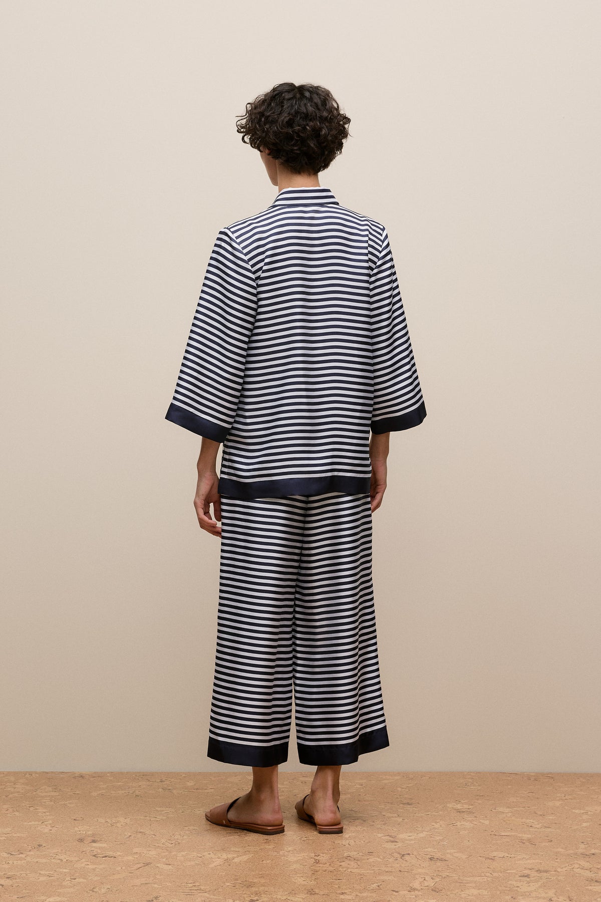 Silk Twill Stripe Shirt
