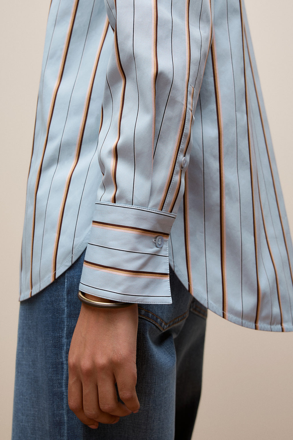 Jacquard Stripe Long Sleeve Shirt