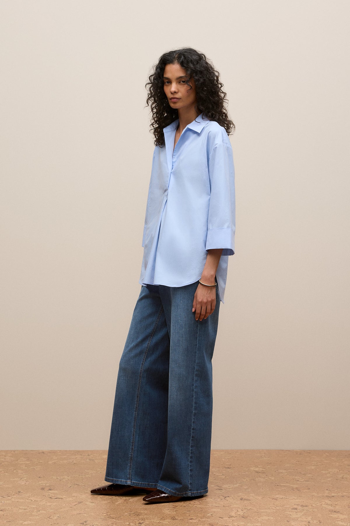 Yarn Dyed Cotton Poplin Half Sleeve Shirt