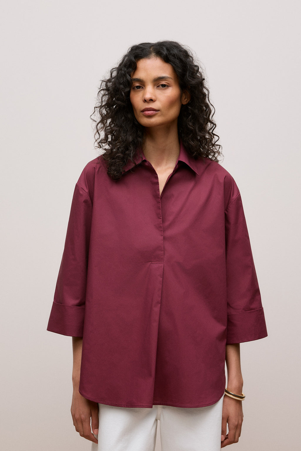 Cotton Poplin Half Sleeve Shirt