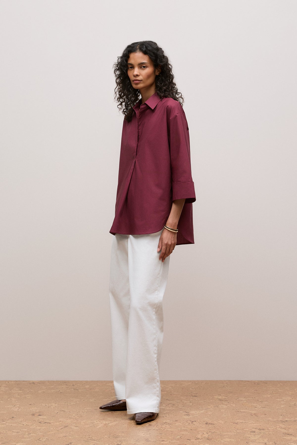 Cotton Poplin Half Sleeve Shirt