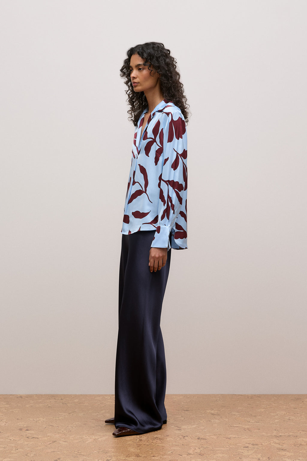 Karra Satin Popover Blouse