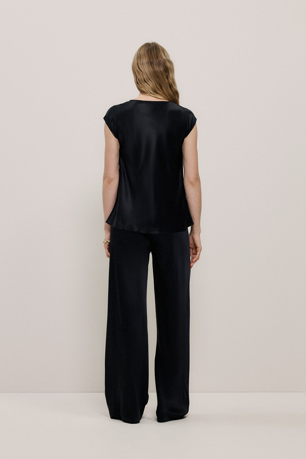 Satin Cowl Neck Blouse