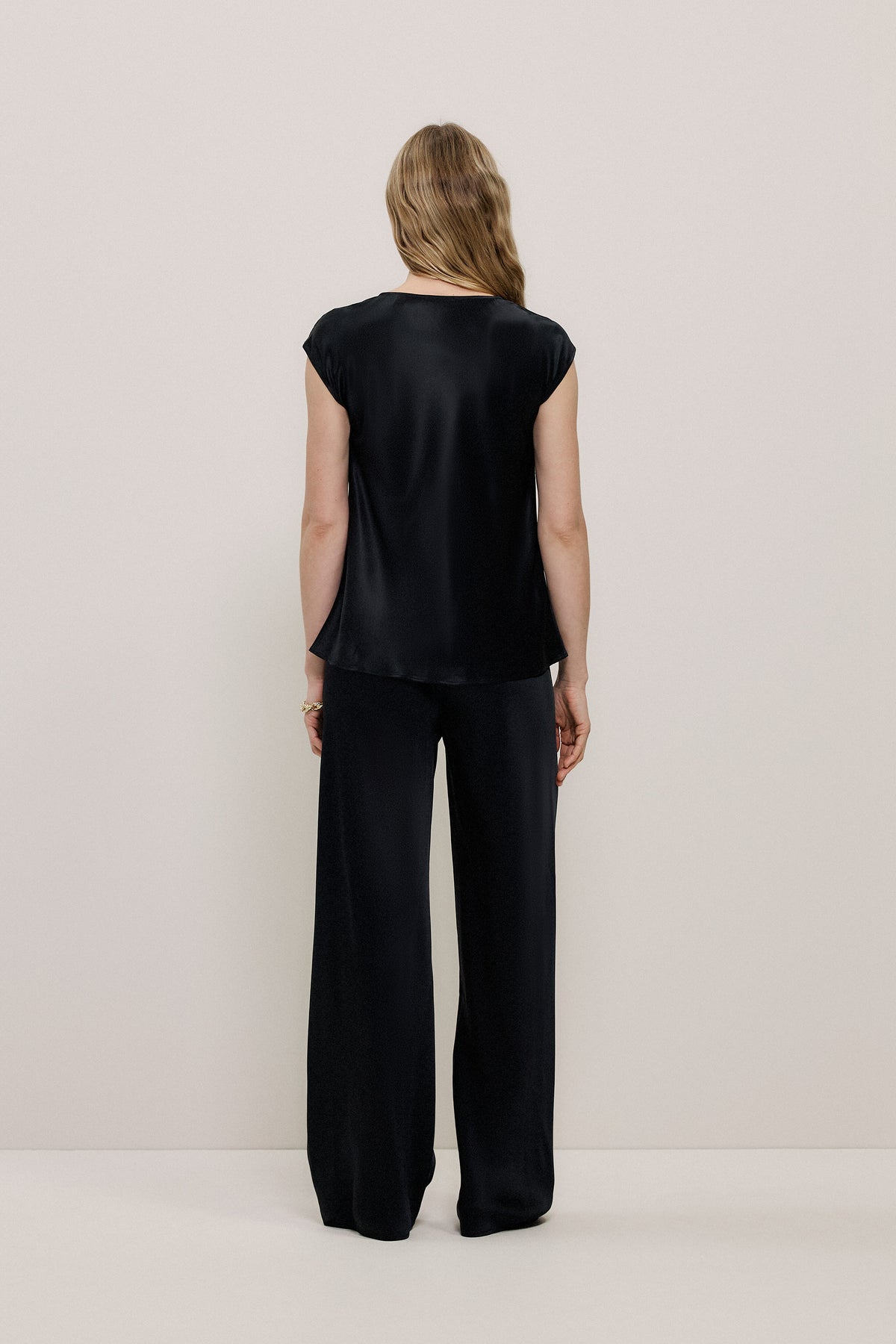 Satin Cowl Neck Blouse