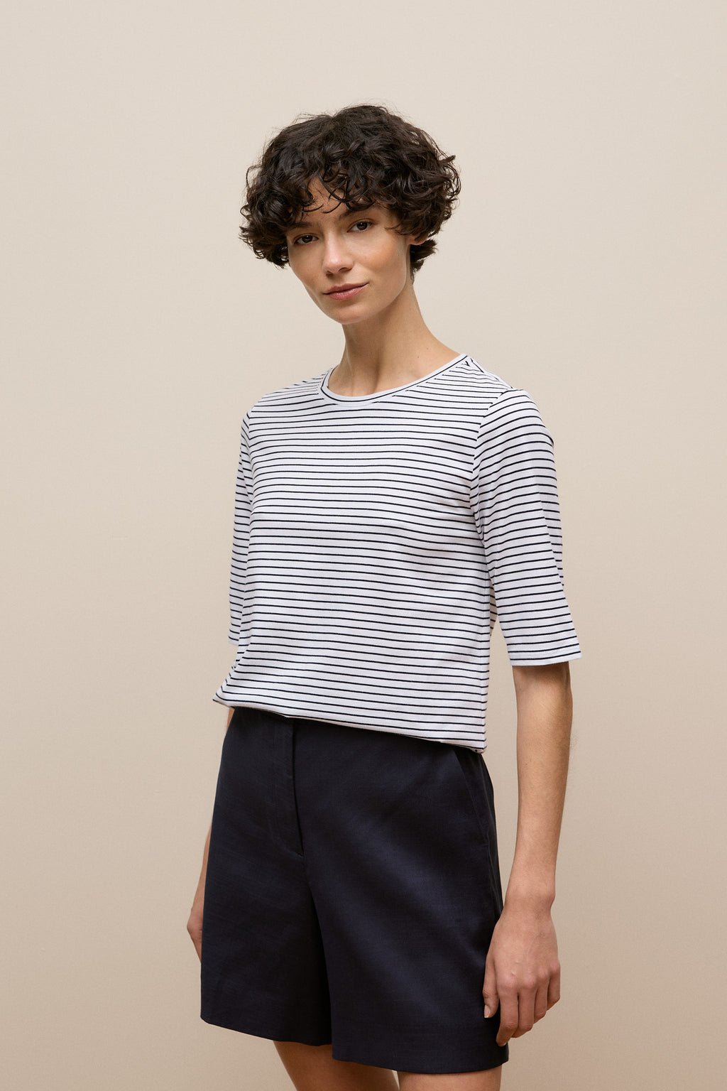 Australian Cotton Stripe Half Sleeve T-Shirt
