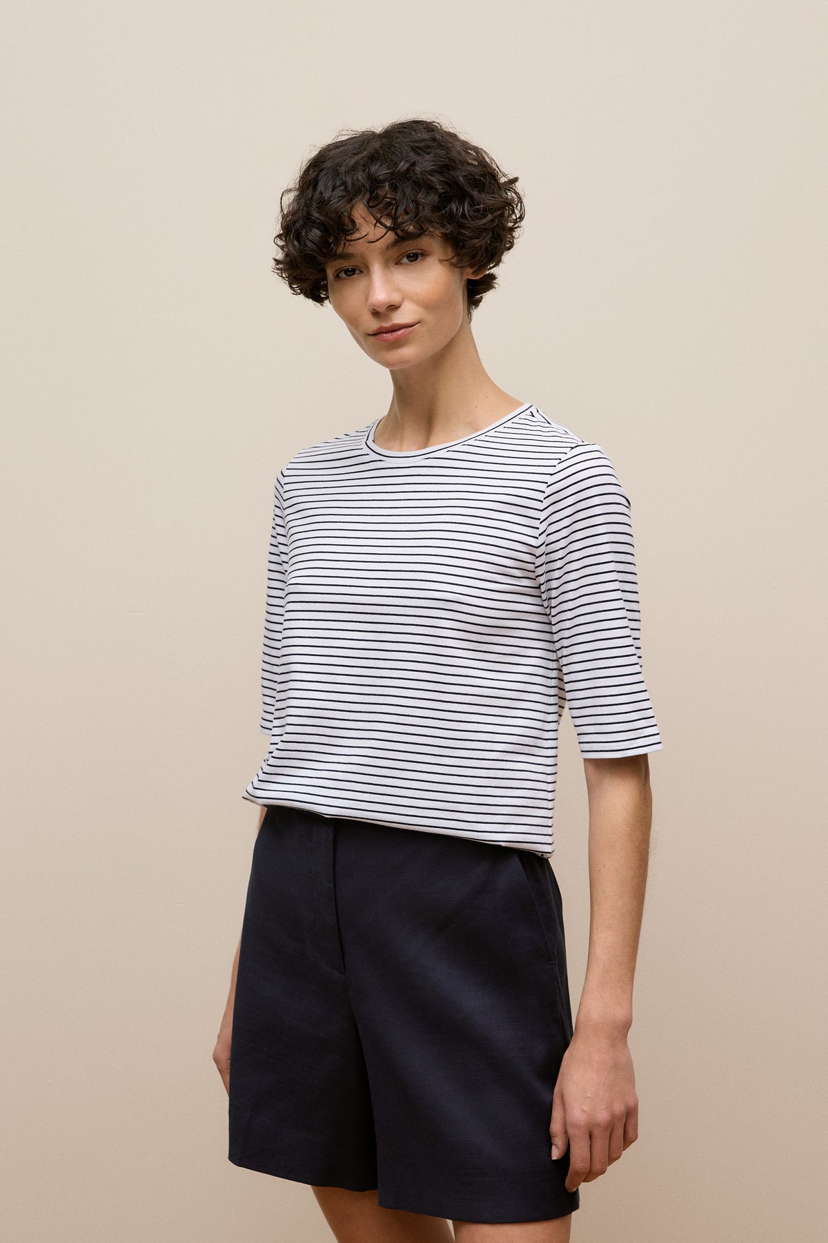 Australian Cotton Stripe Half Sleeve T-Shirt