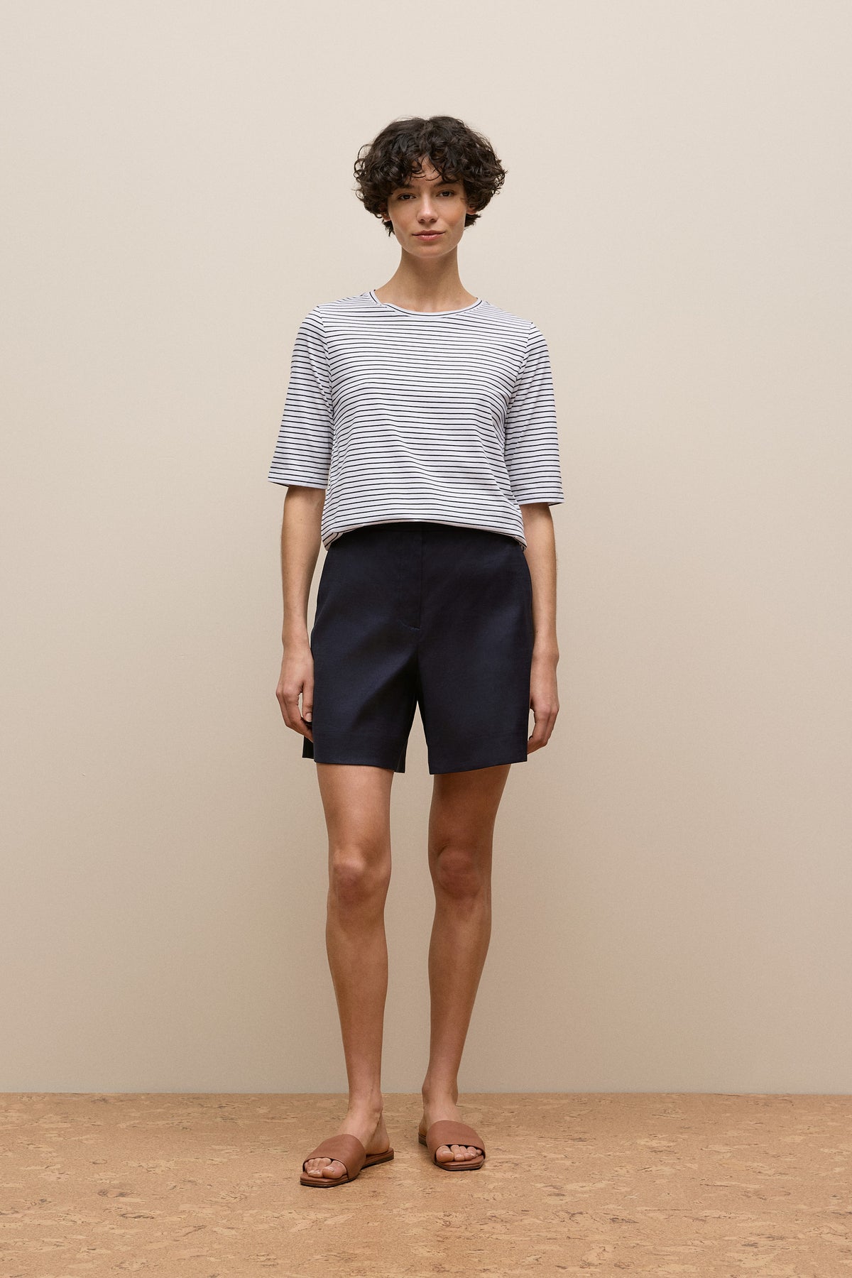Australian Cotton Stripe Half Sleeve T-Shirt
