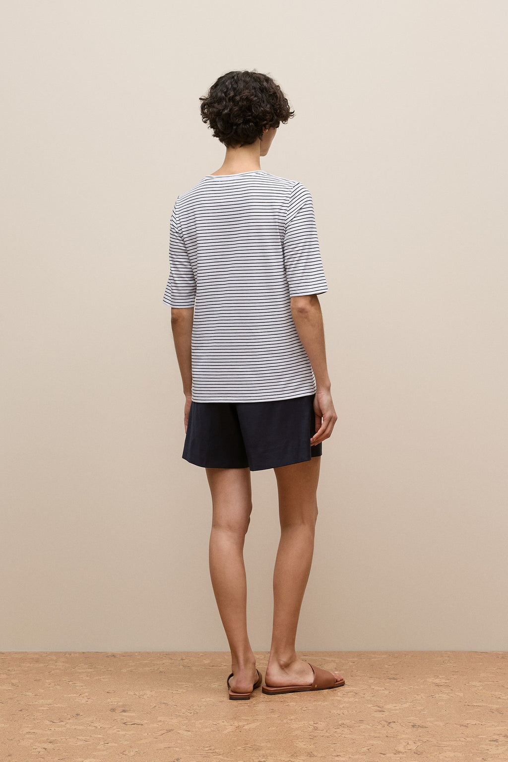 Australian Cotton Stripe Half Sleeve T-Shirt