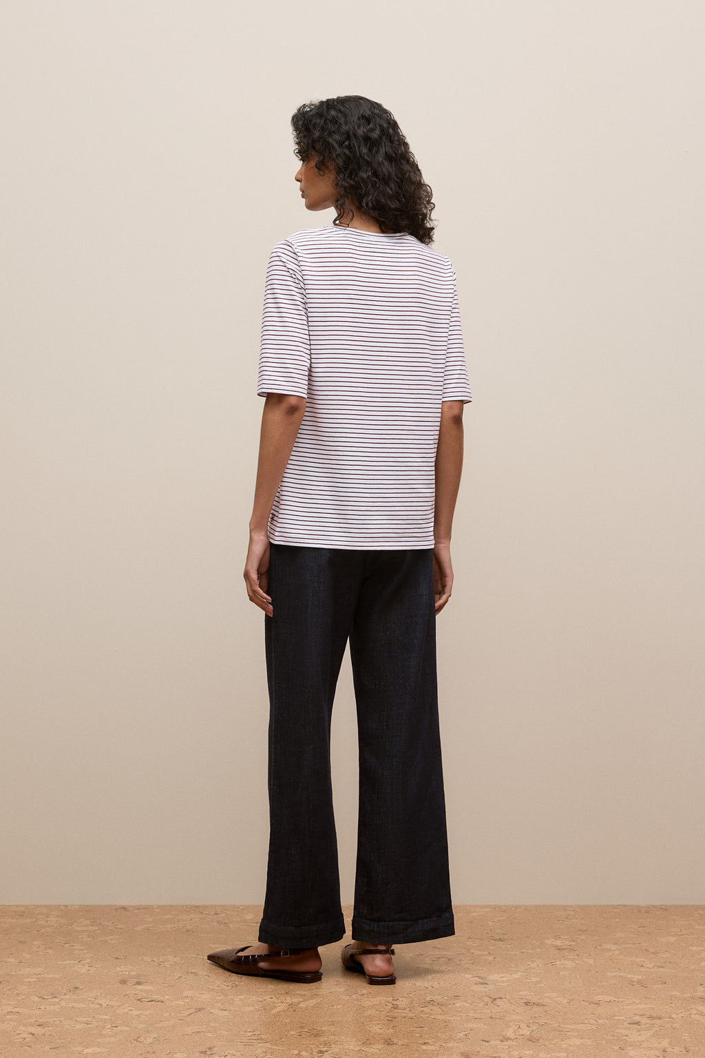 Australian Cotton Stripe Half Sleeve T-Shirt
