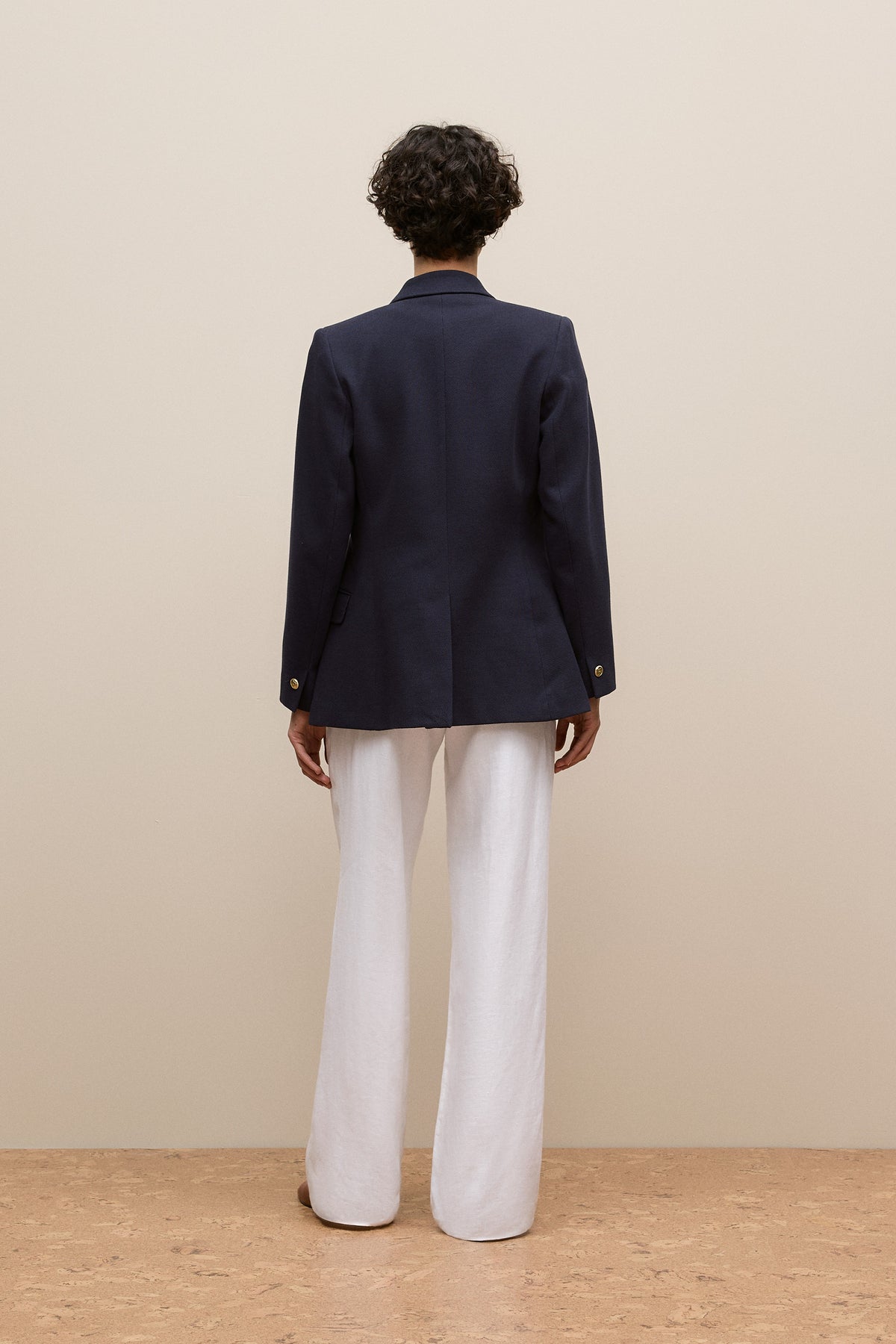 Pique Blend Double Breasted Blazer