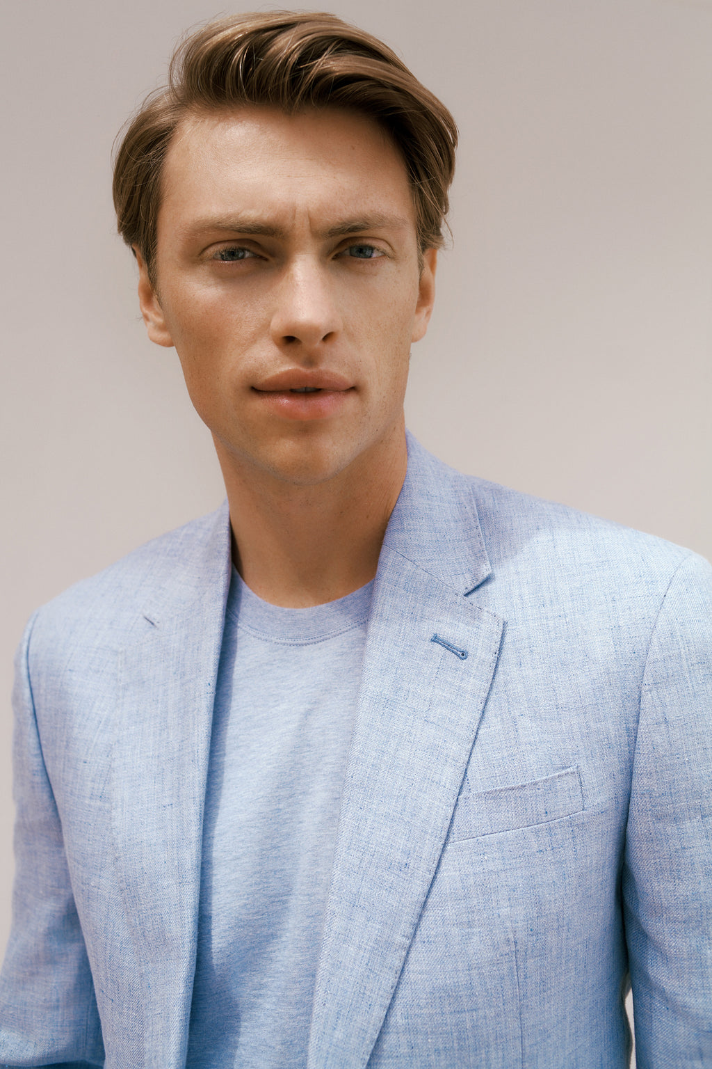 Regular Fit Yarn Dyed Linen Blazer