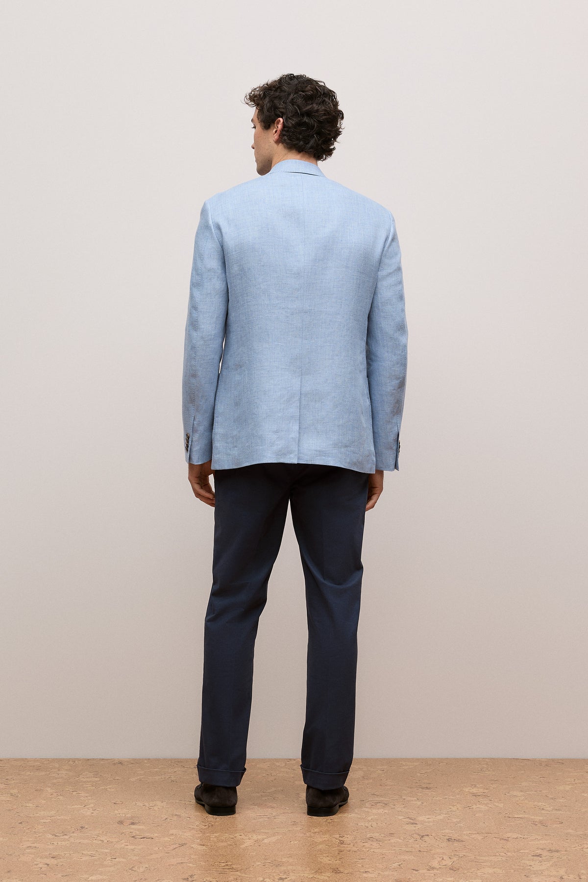 Regular Fit Yarn Dyed Linen Blazer