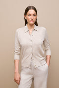 Linen Cotton Collared Cardigan