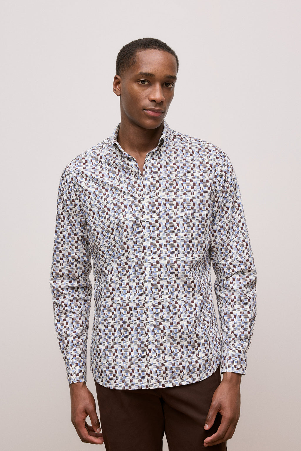 Regular Fit Reed Poplin Long Sleeve Shirt