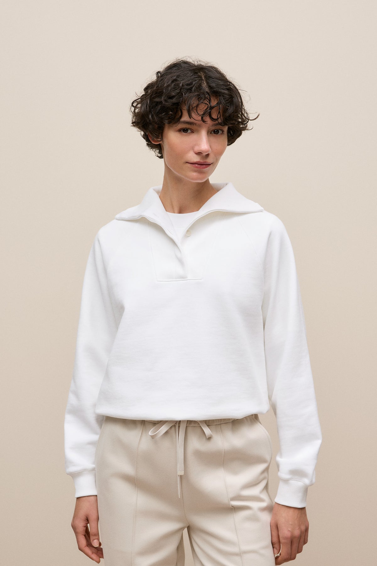 Button Neck Sweat