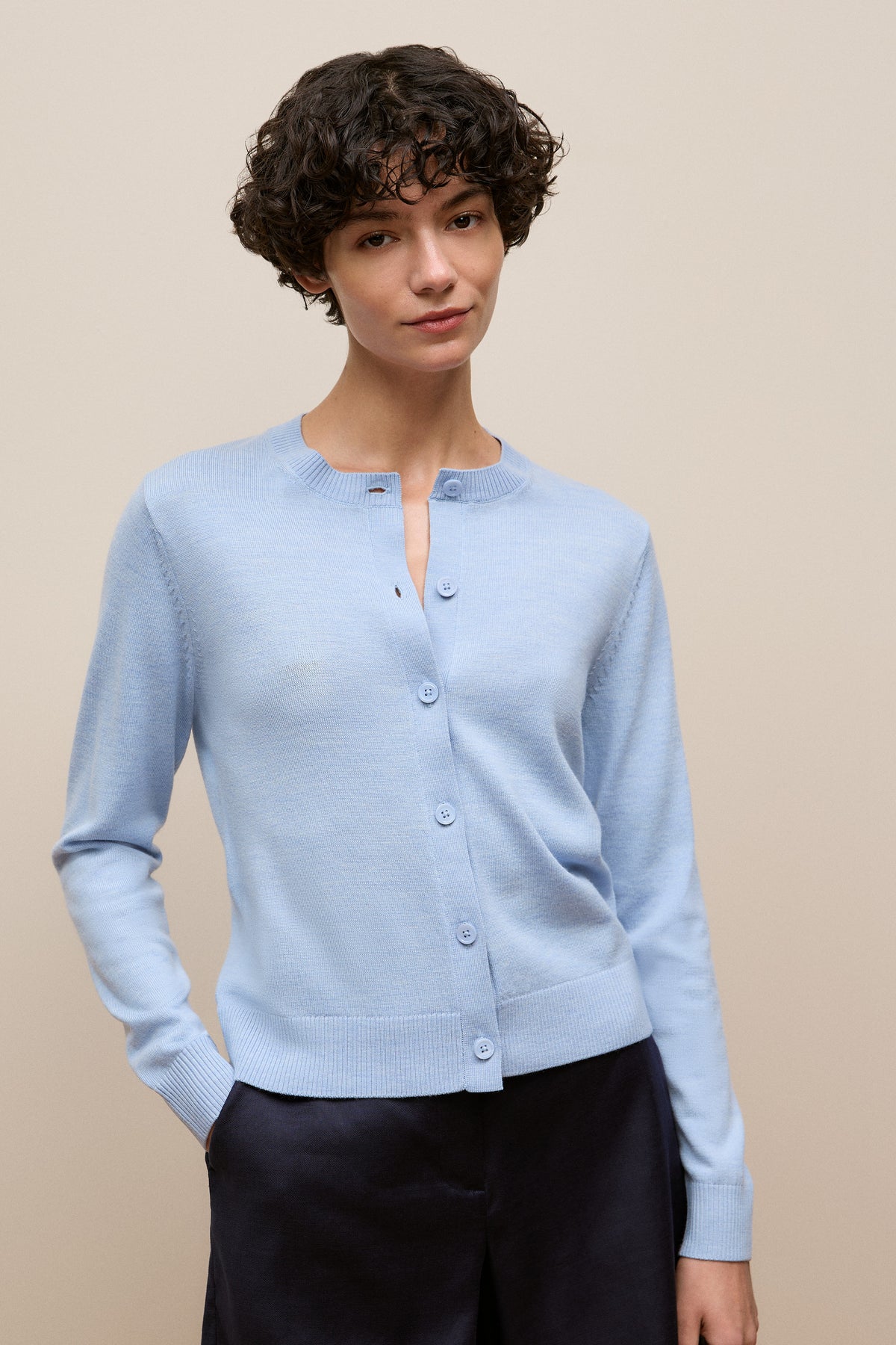 Merino Classic Crew Cardigan