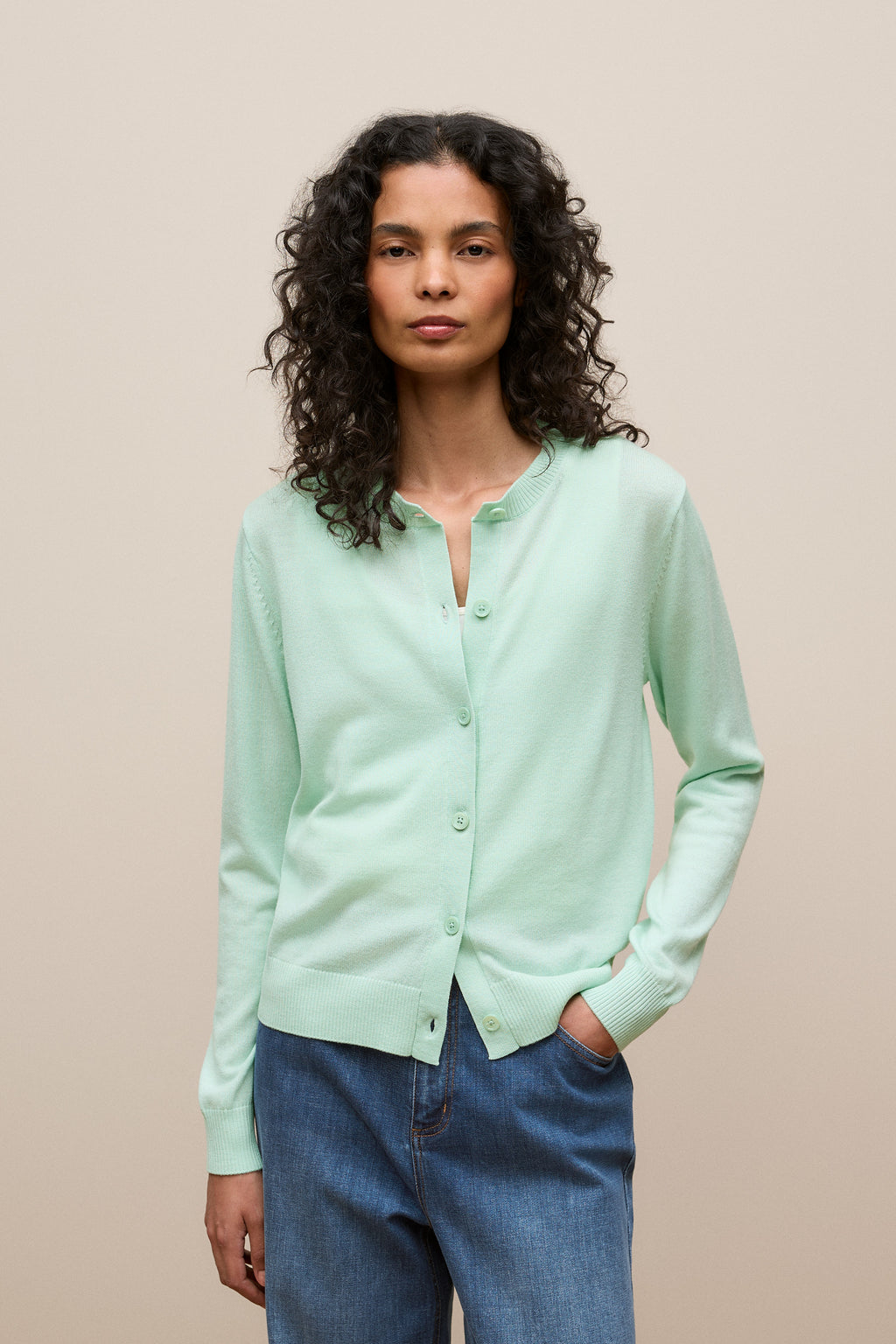 Merino Classic Crew Cardigan