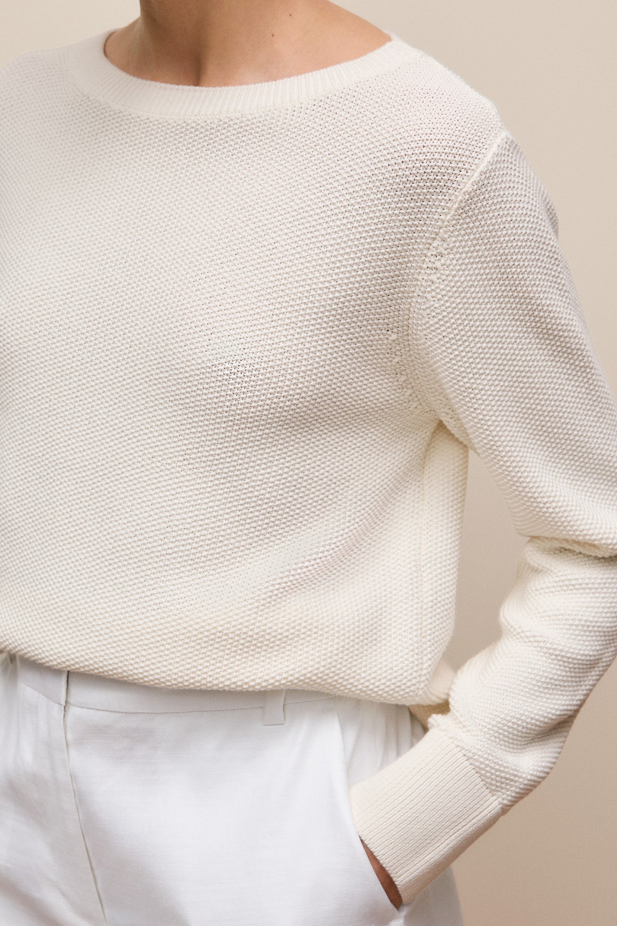 Cotton Linen Boatneck Knit