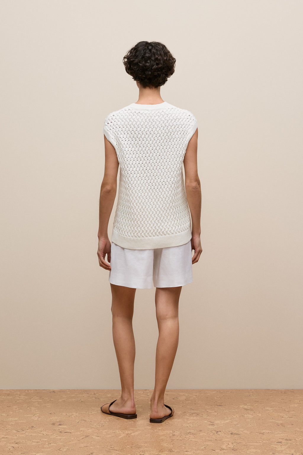Cotton Knit Sleeveless Tunic
