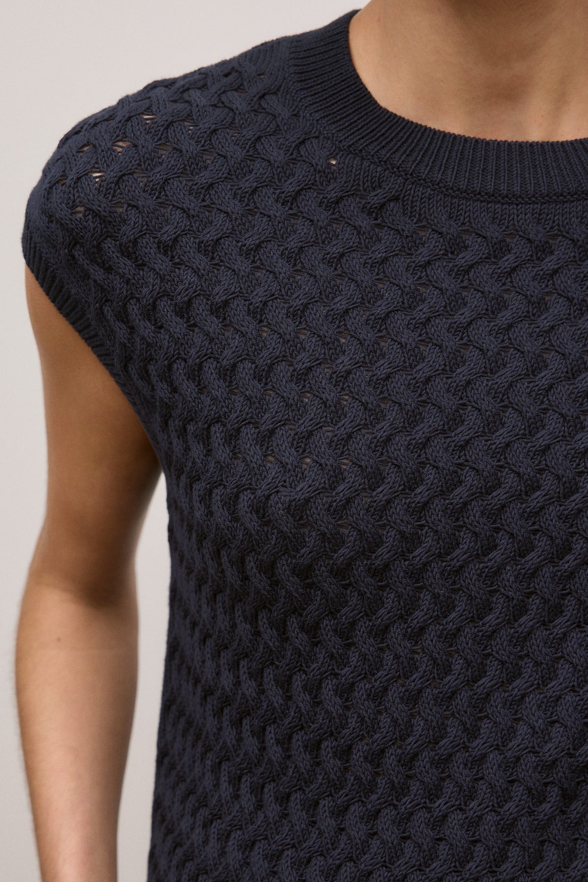 Cotton Knit Sleeveless Tunic