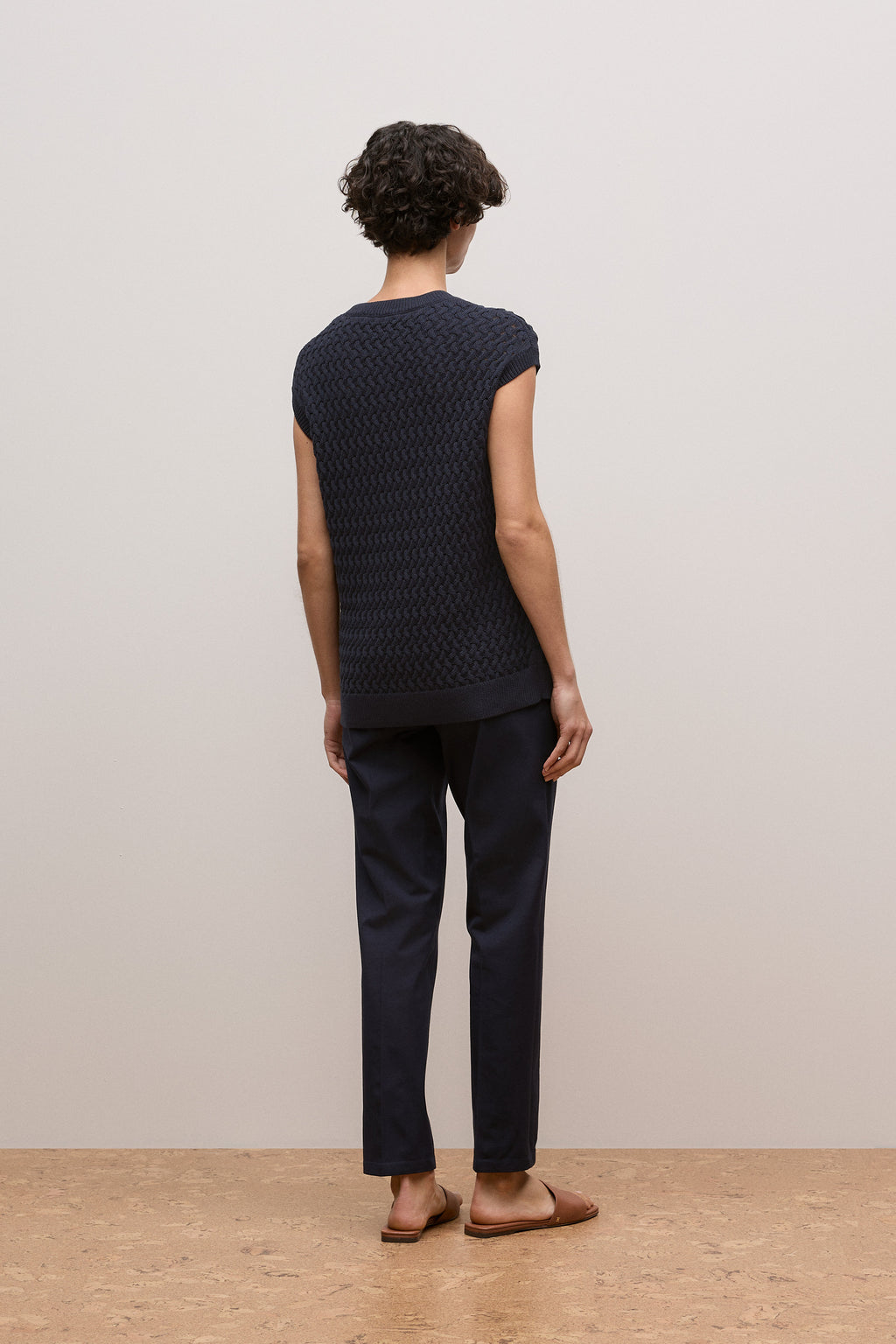 Cotton Knit Sleeveless Tunic
