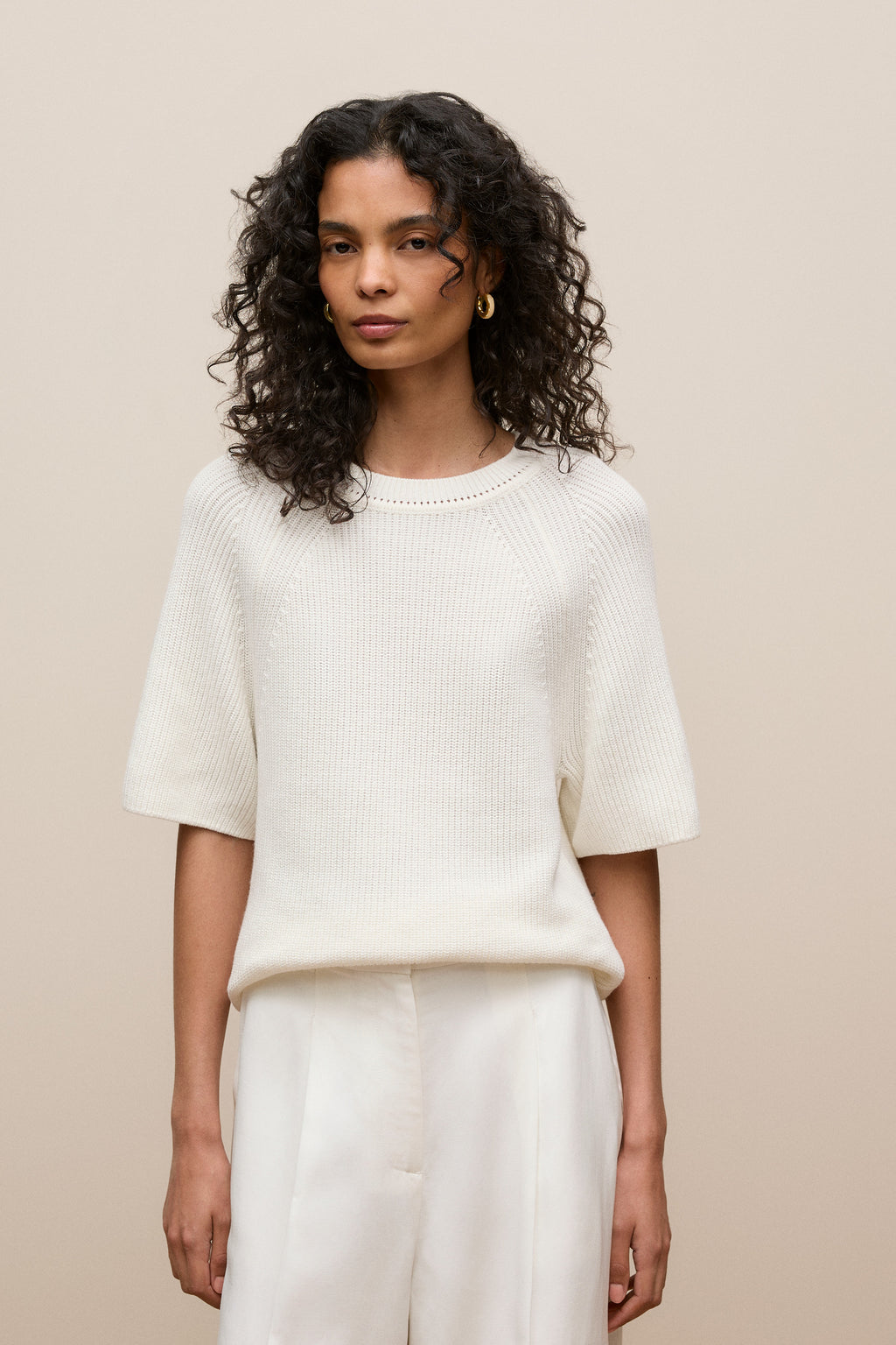 Textured 3/4 Sleeve Knit
