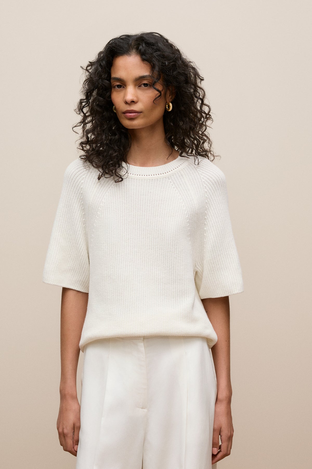 Textured 3/4 Sleeve Knit