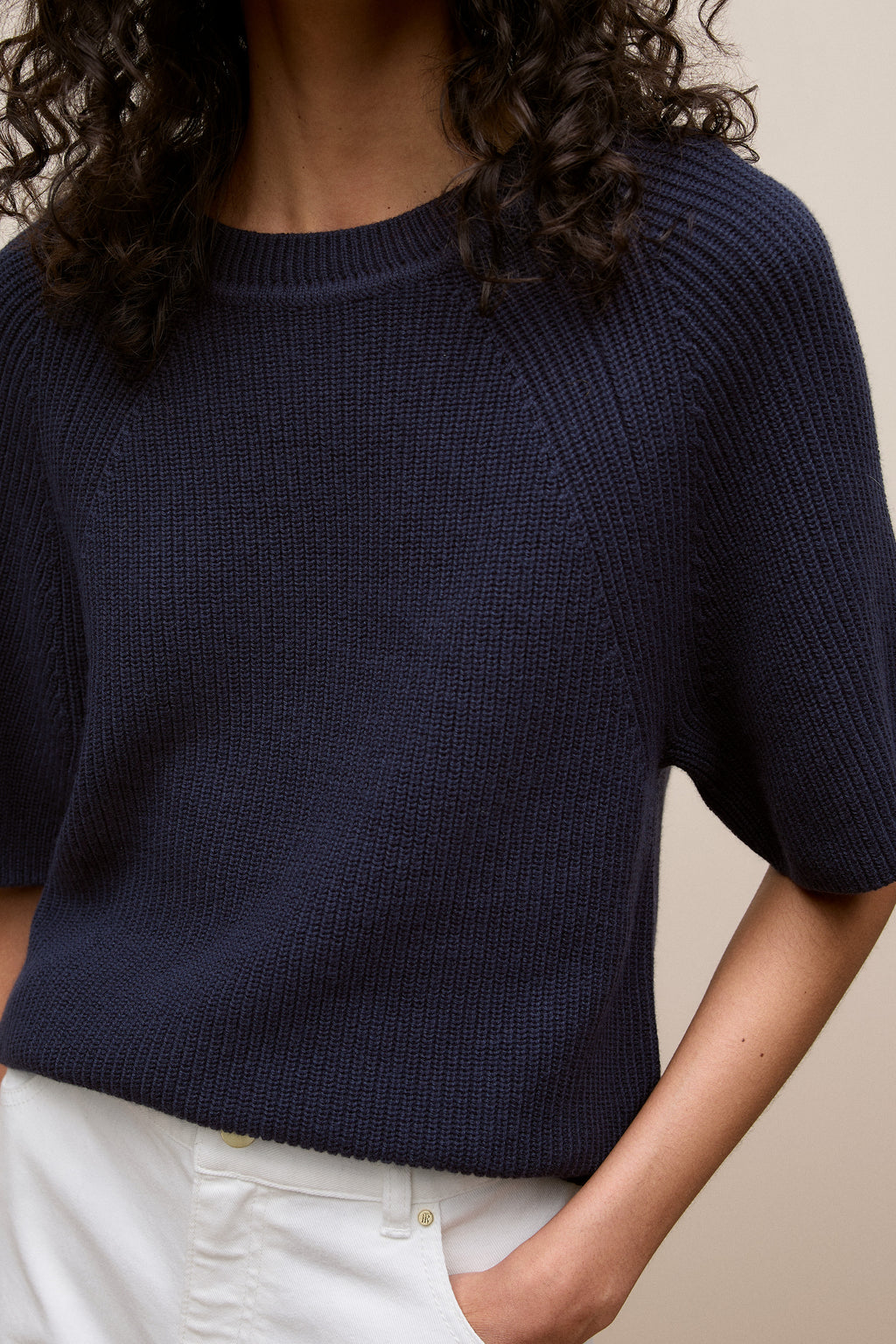 Textured 3/4 Sleeve Knit