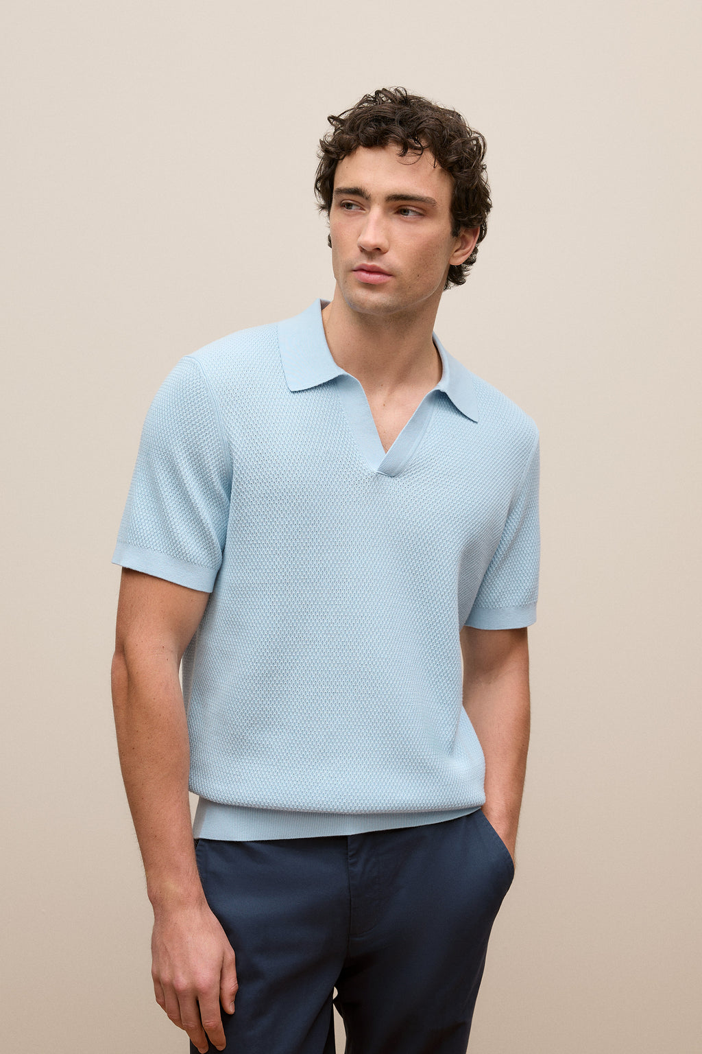Cotton Texture Stitch Polo
