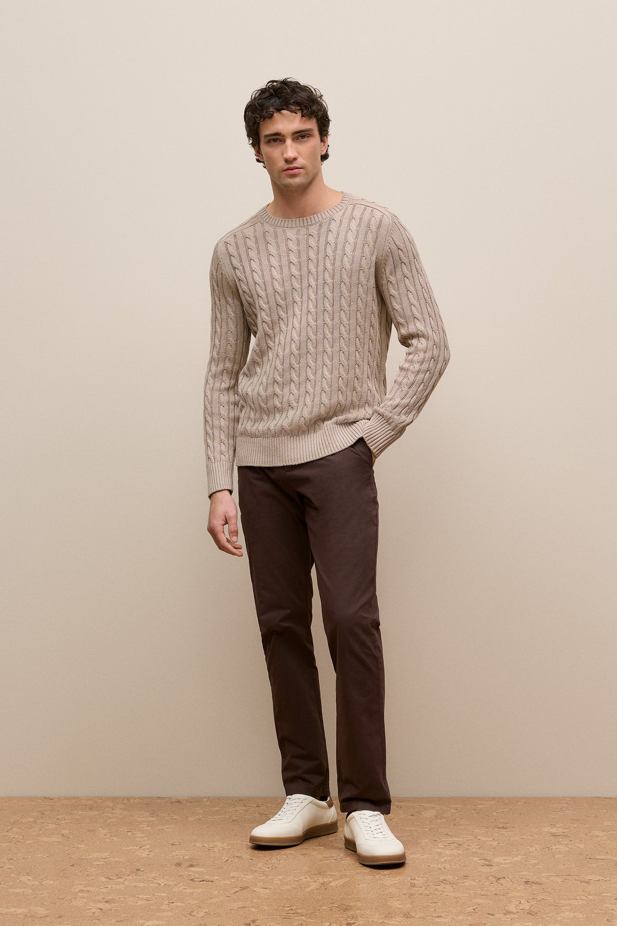 Linen Cotton Cable Crew