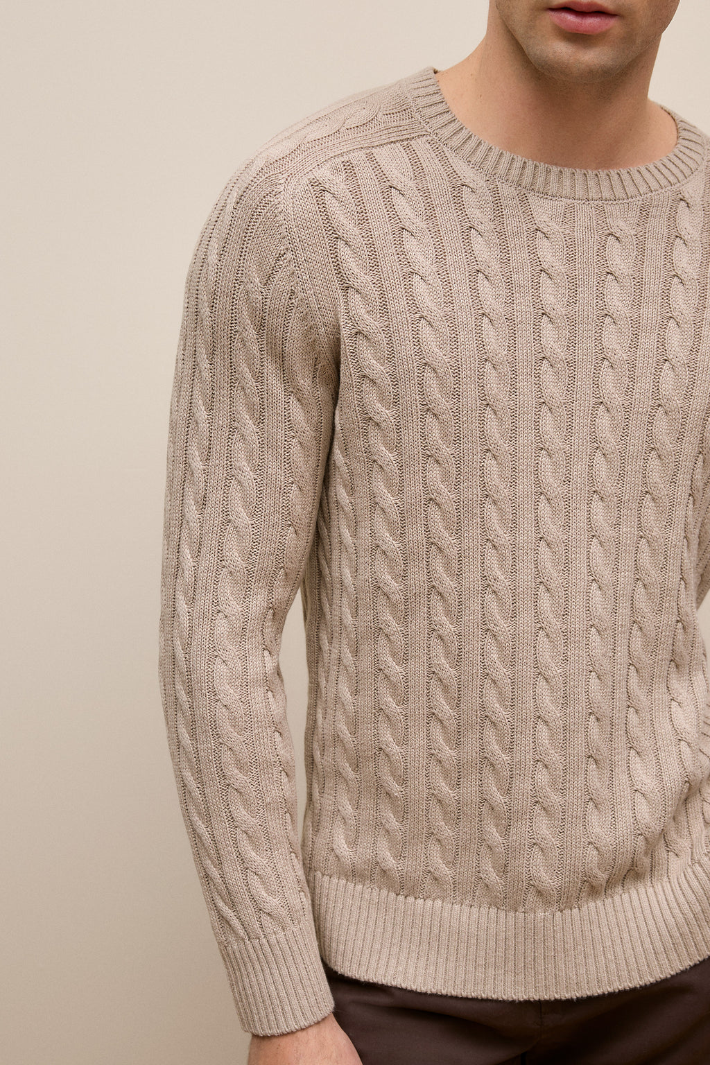 Linen Cotton Cable Crew