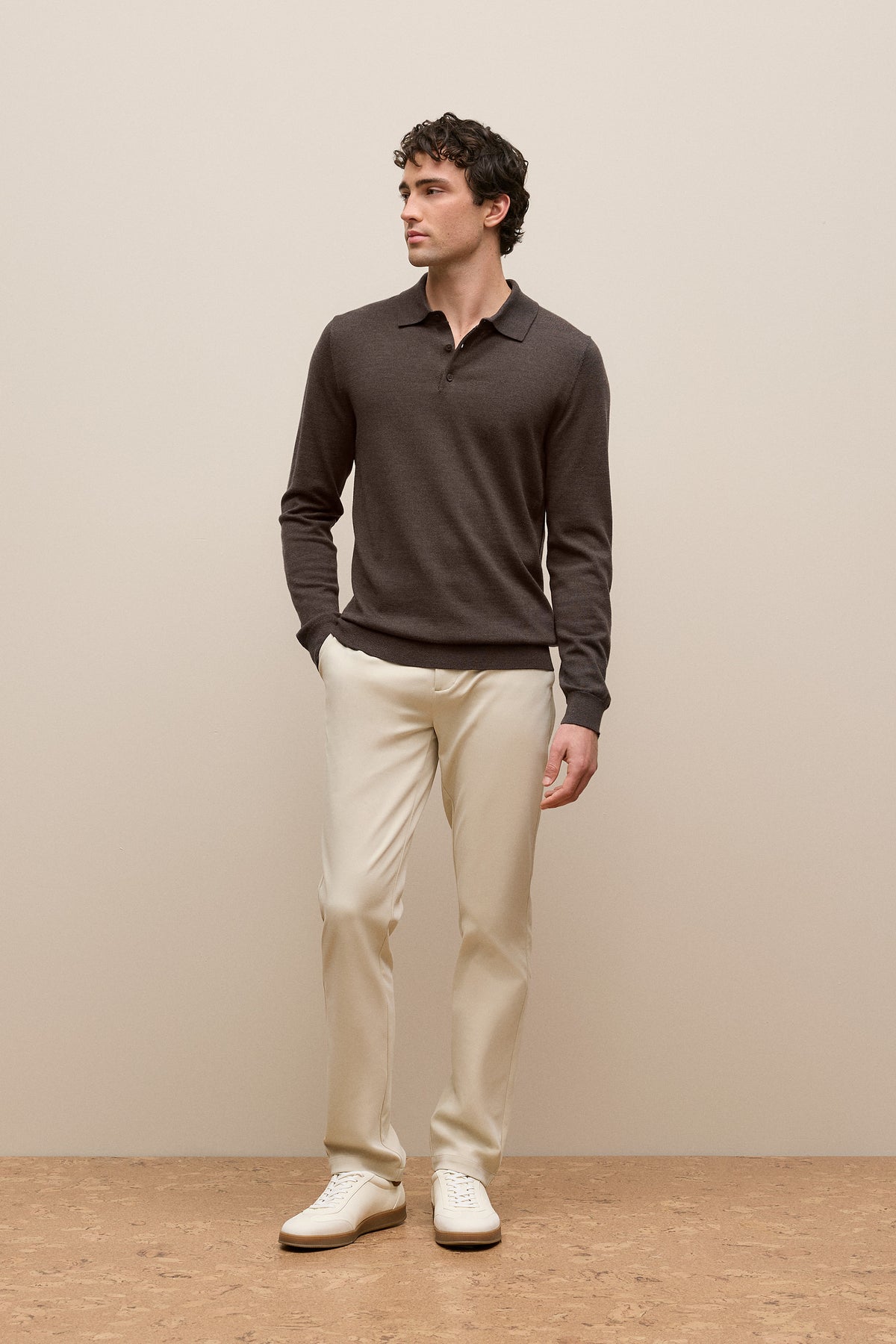 Merino Long Sleeve Polo