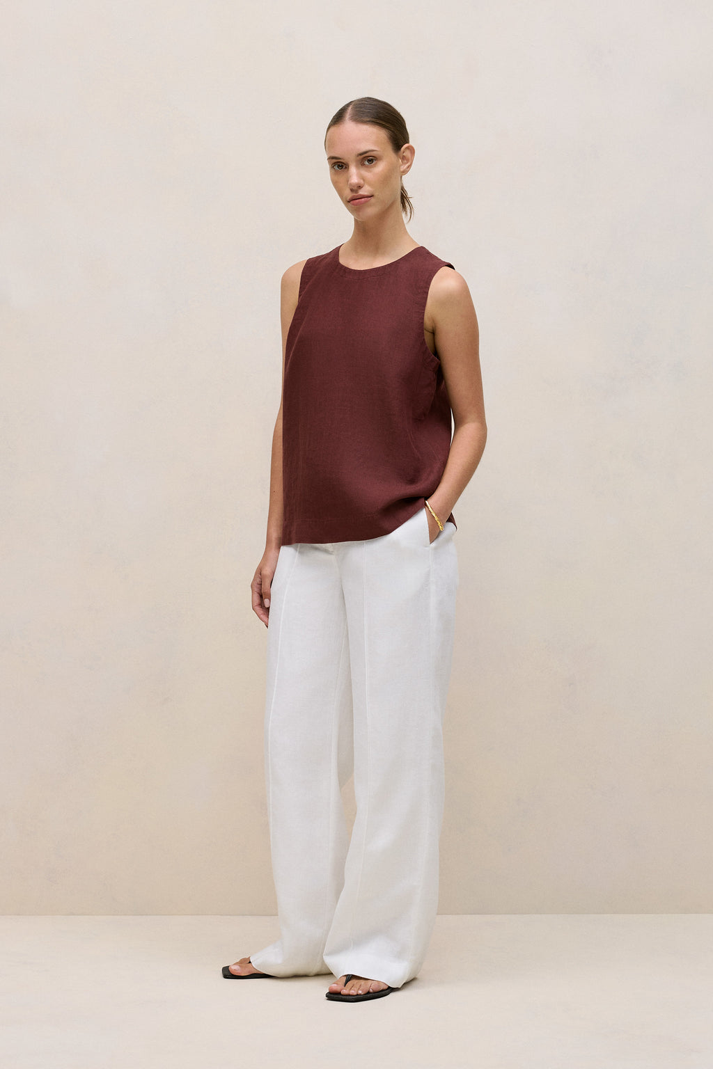 Delave Linen Shell Tank
