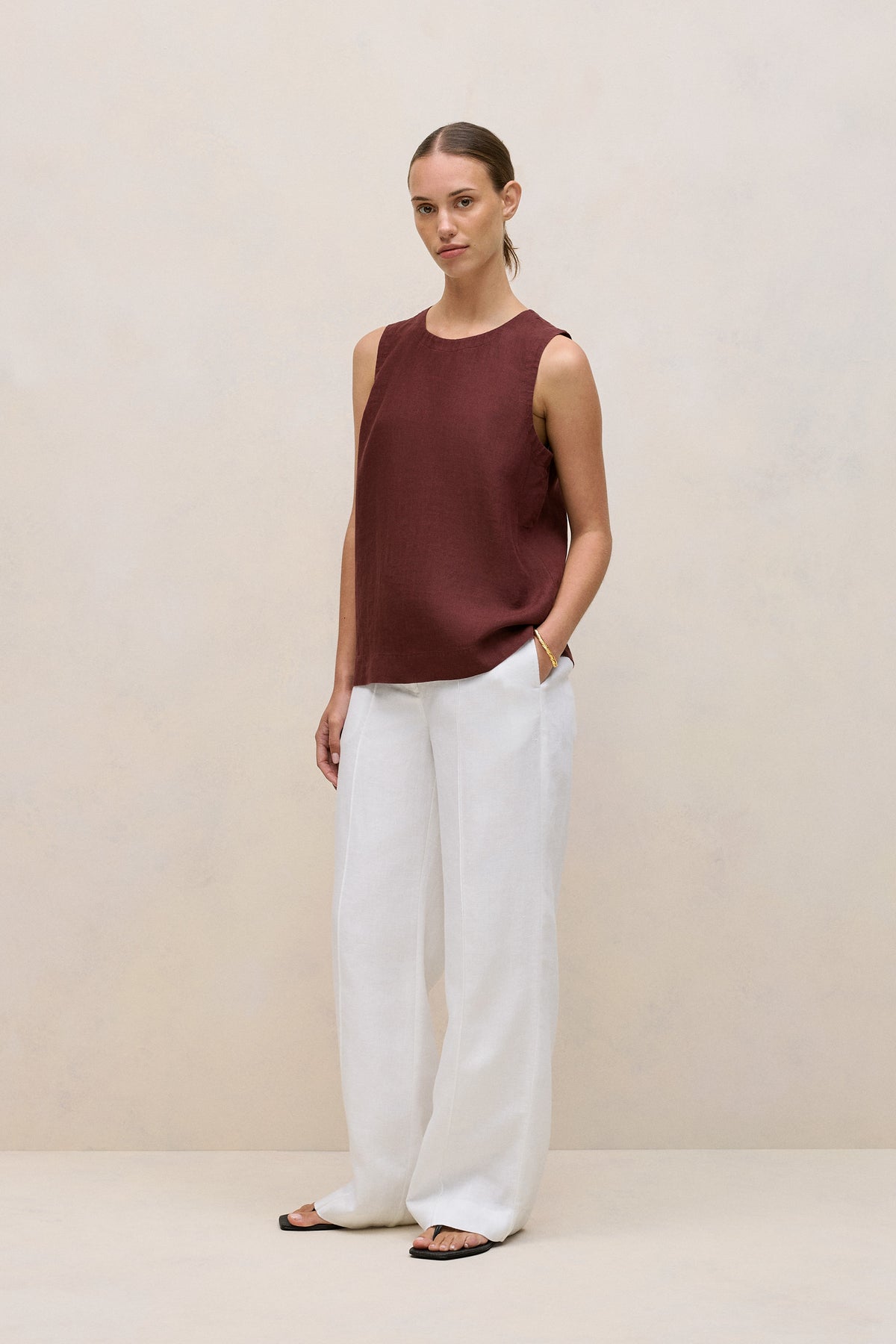 Delave Linen Shell Tank