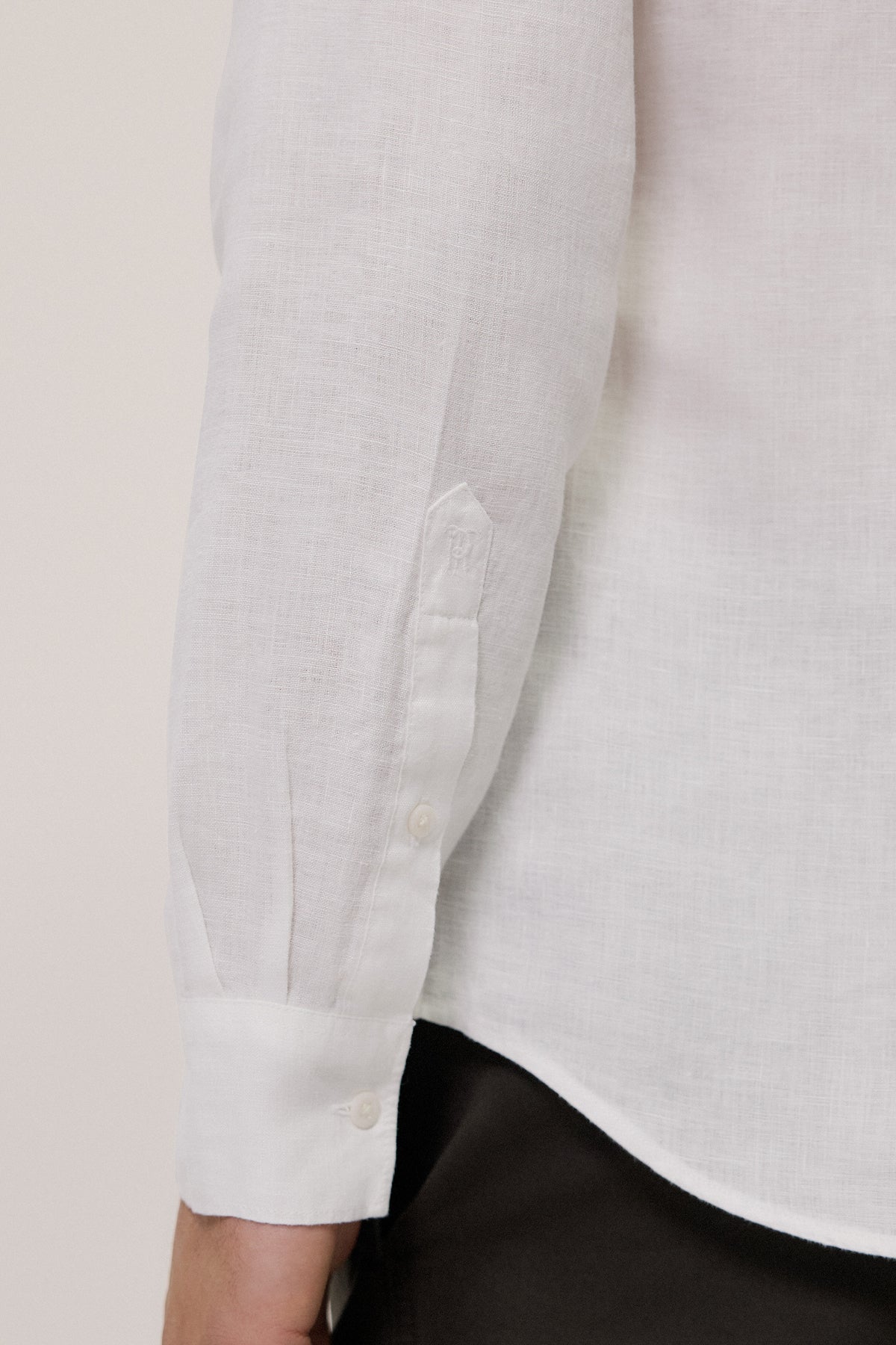Tailored Fit Linen Long Sleeve Shirt