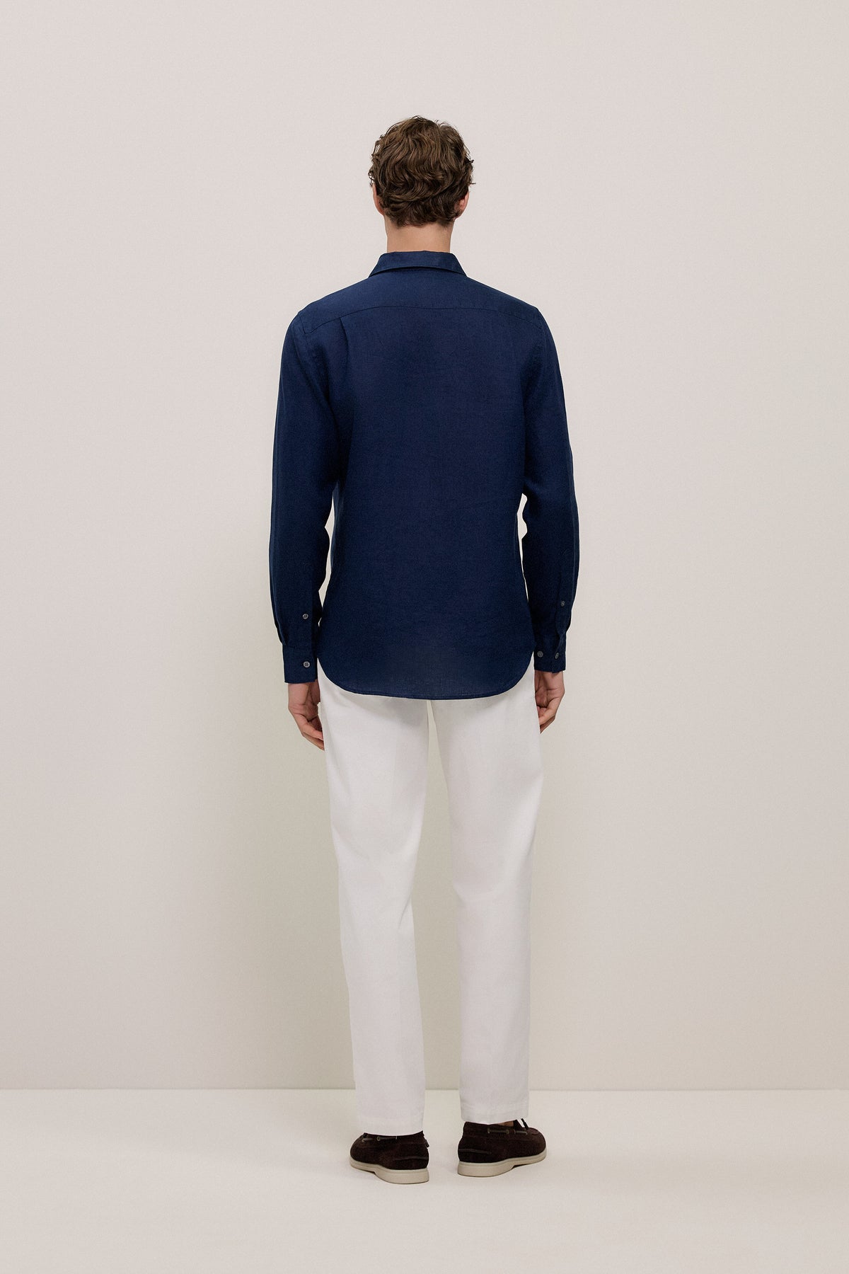 Tailored Fit Linen Long Sleeve Shirt
