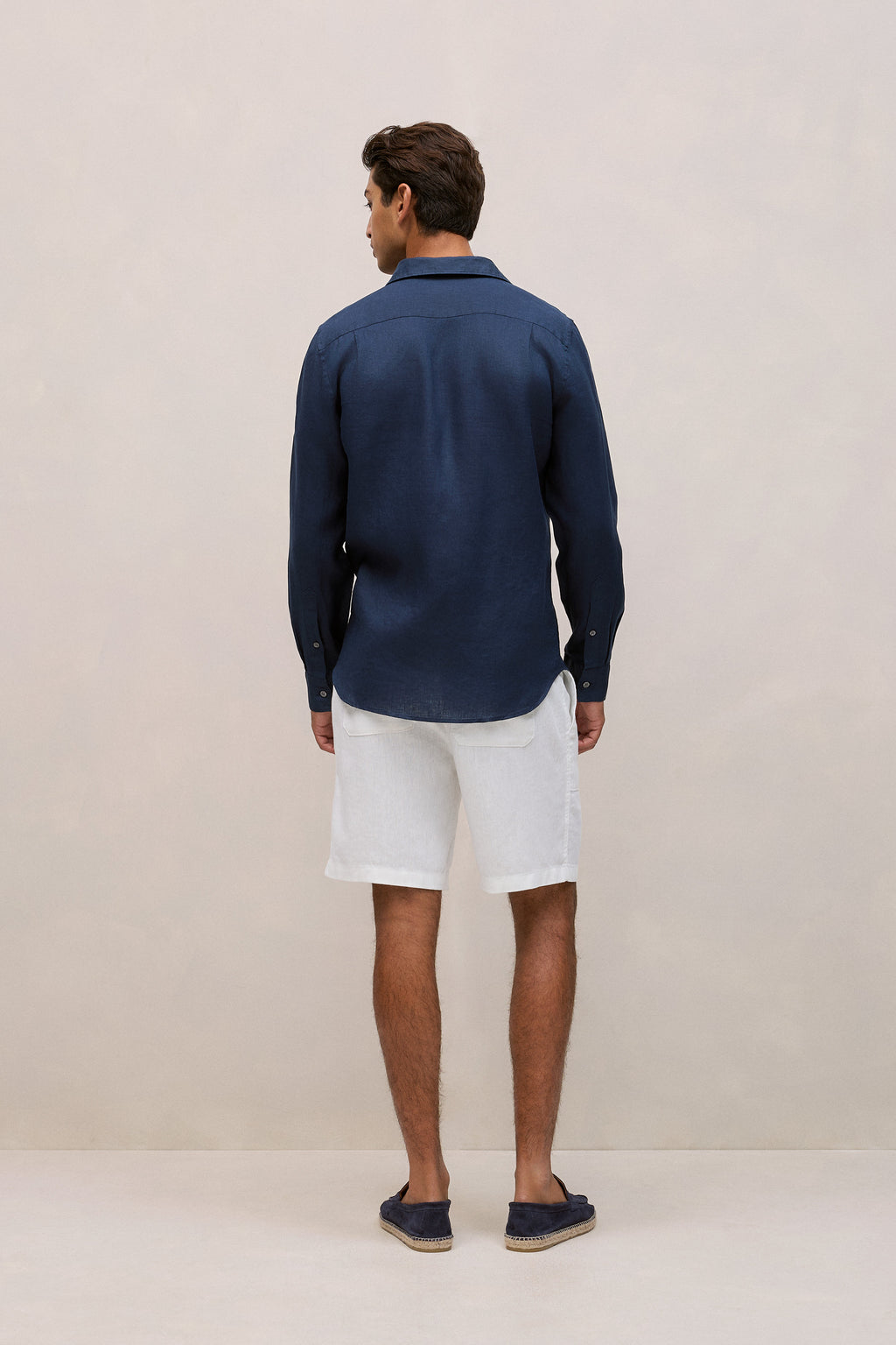 Tailored Fit Linen Long Sleeve Shirt