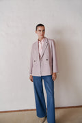 Italian Wool Blend Double Breasted Blazer