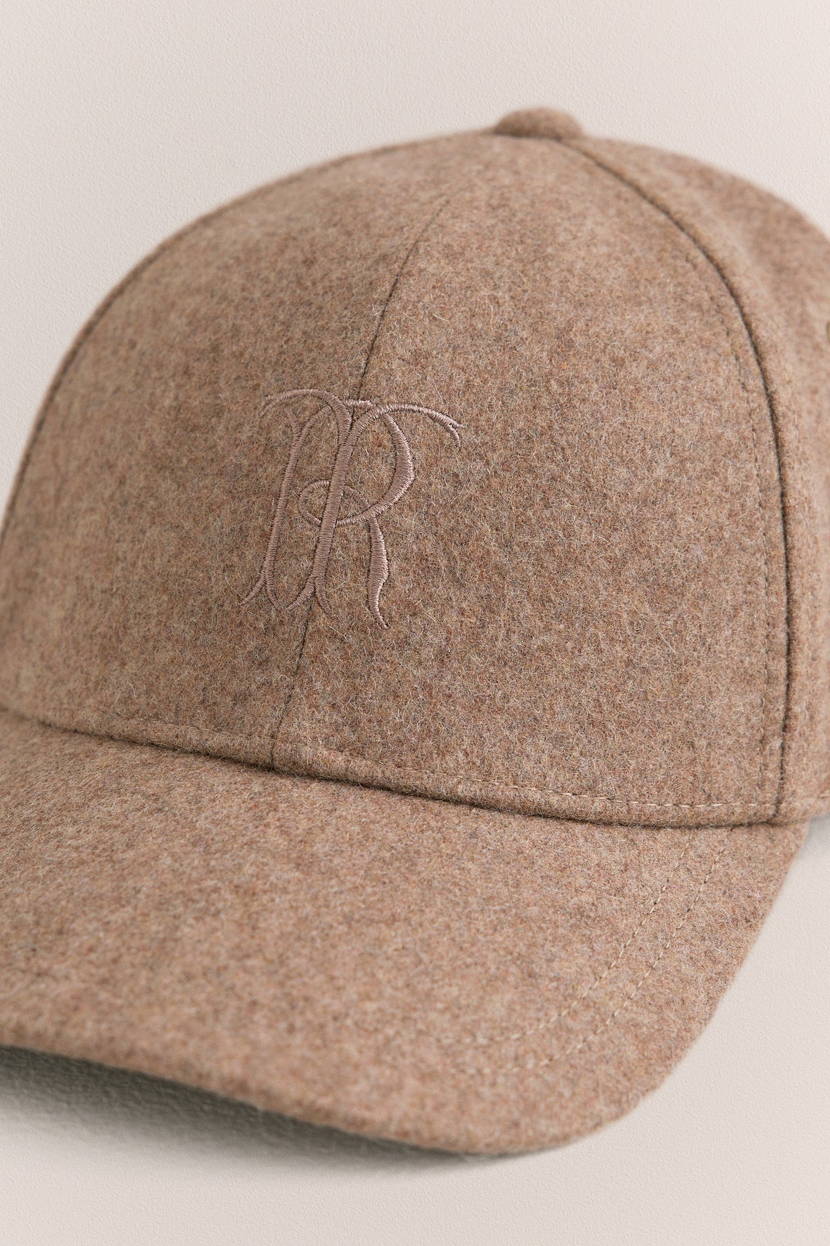 Leo Wool Blend Monogram Cap