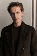 Italian Wool Herringbone Peacoat