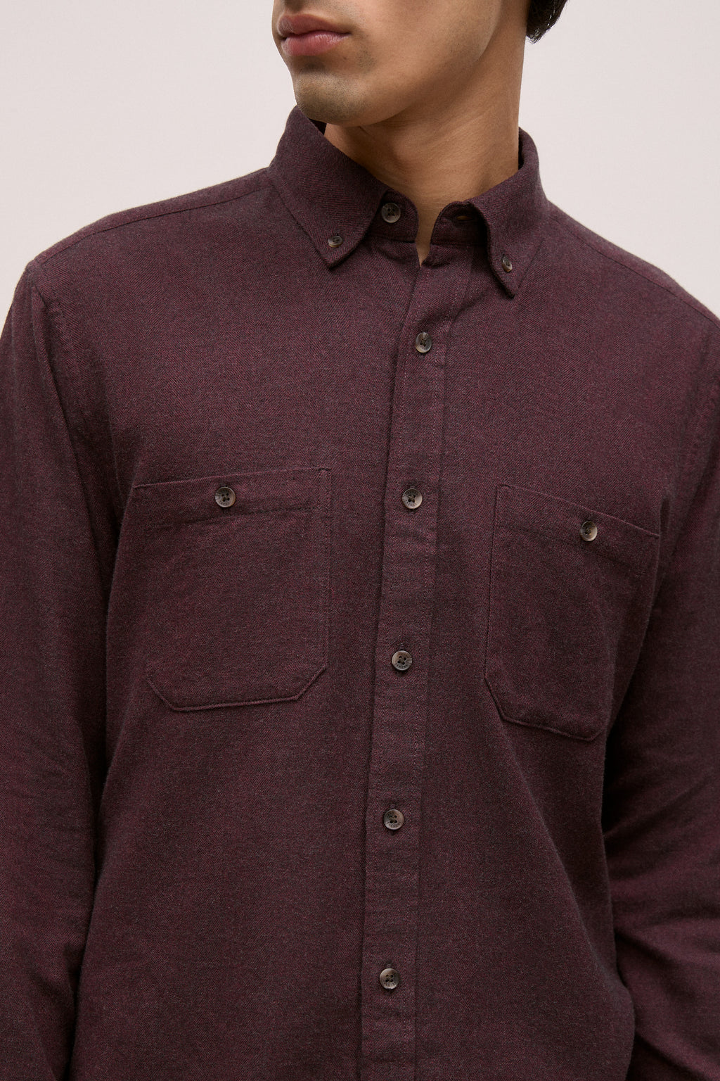 Brushed Cotton Melange Shirt
