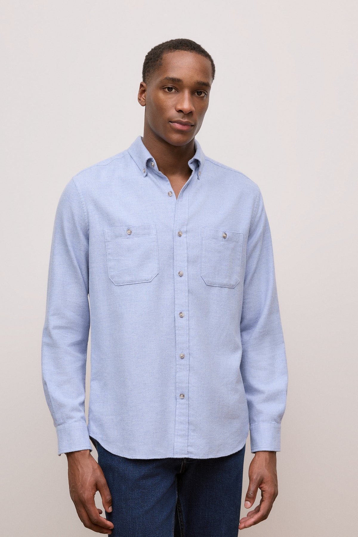Brushed Cotton Melange Shirt