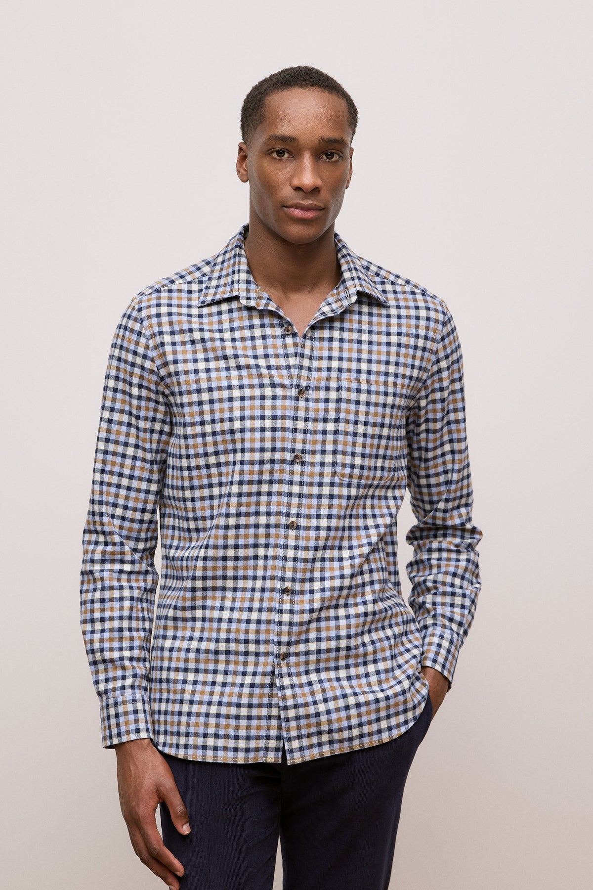 Brushed Cotton Multi Check Shirt