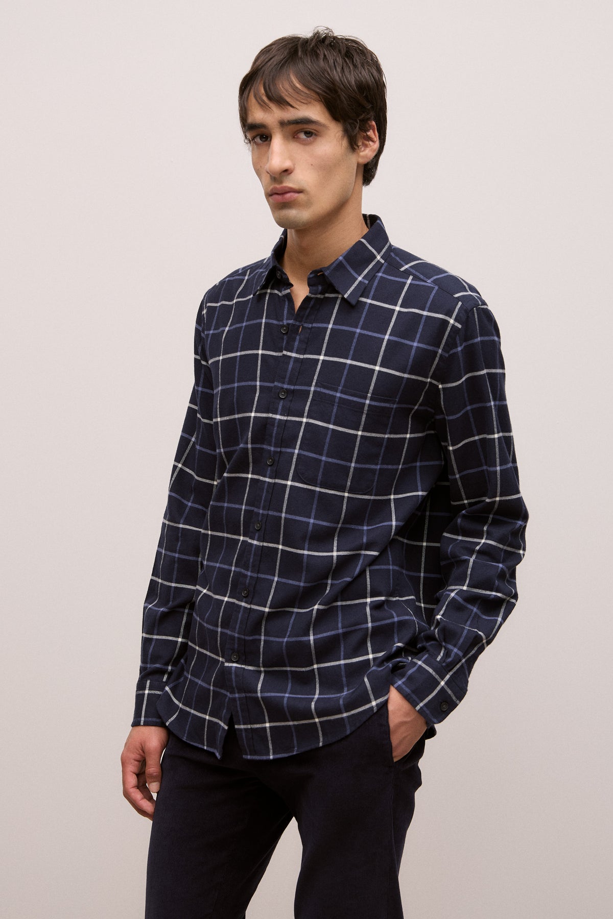Brushed Cotton Yarn Dyed Check Shirt